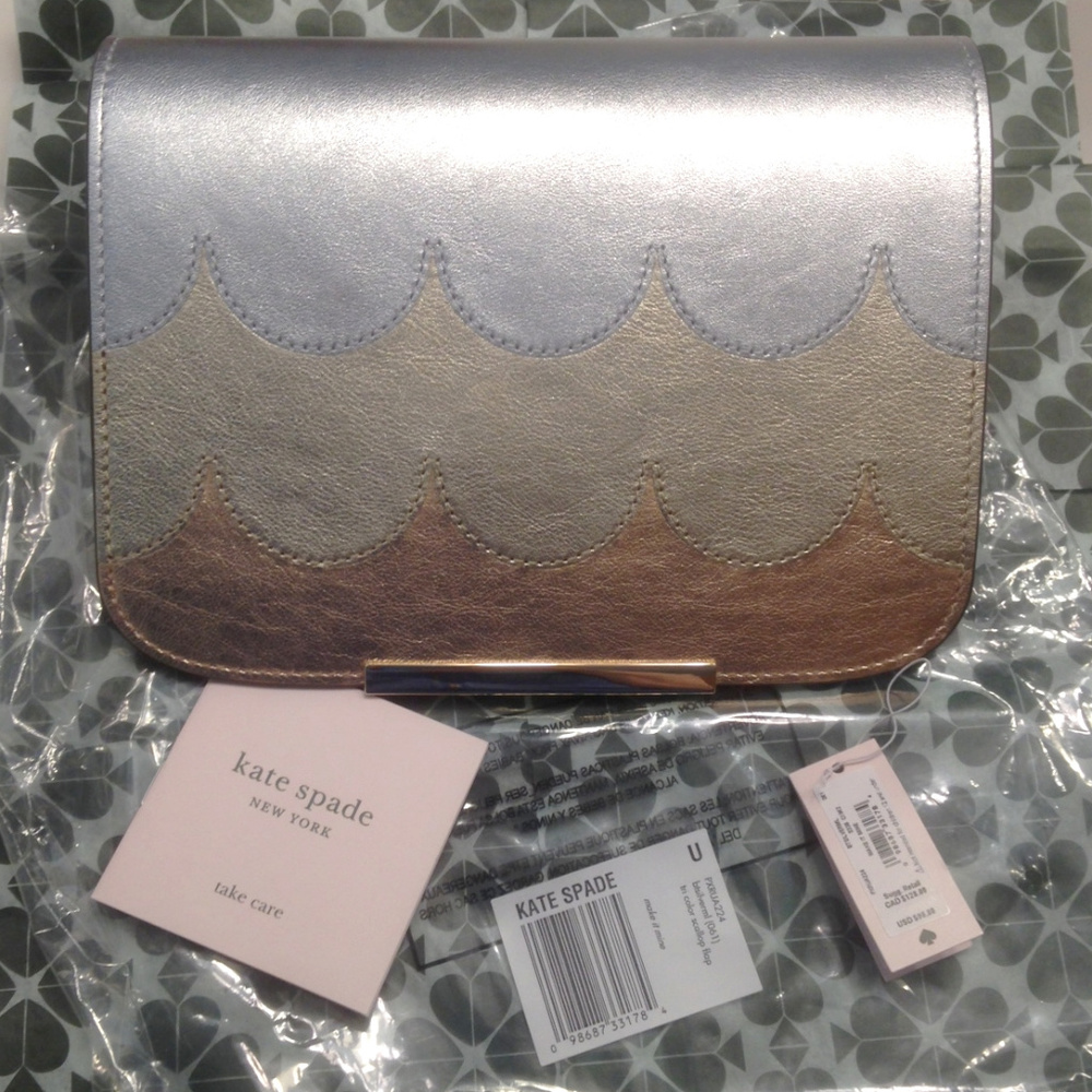 KATE SPADE make it mine tricolor scallop metallic